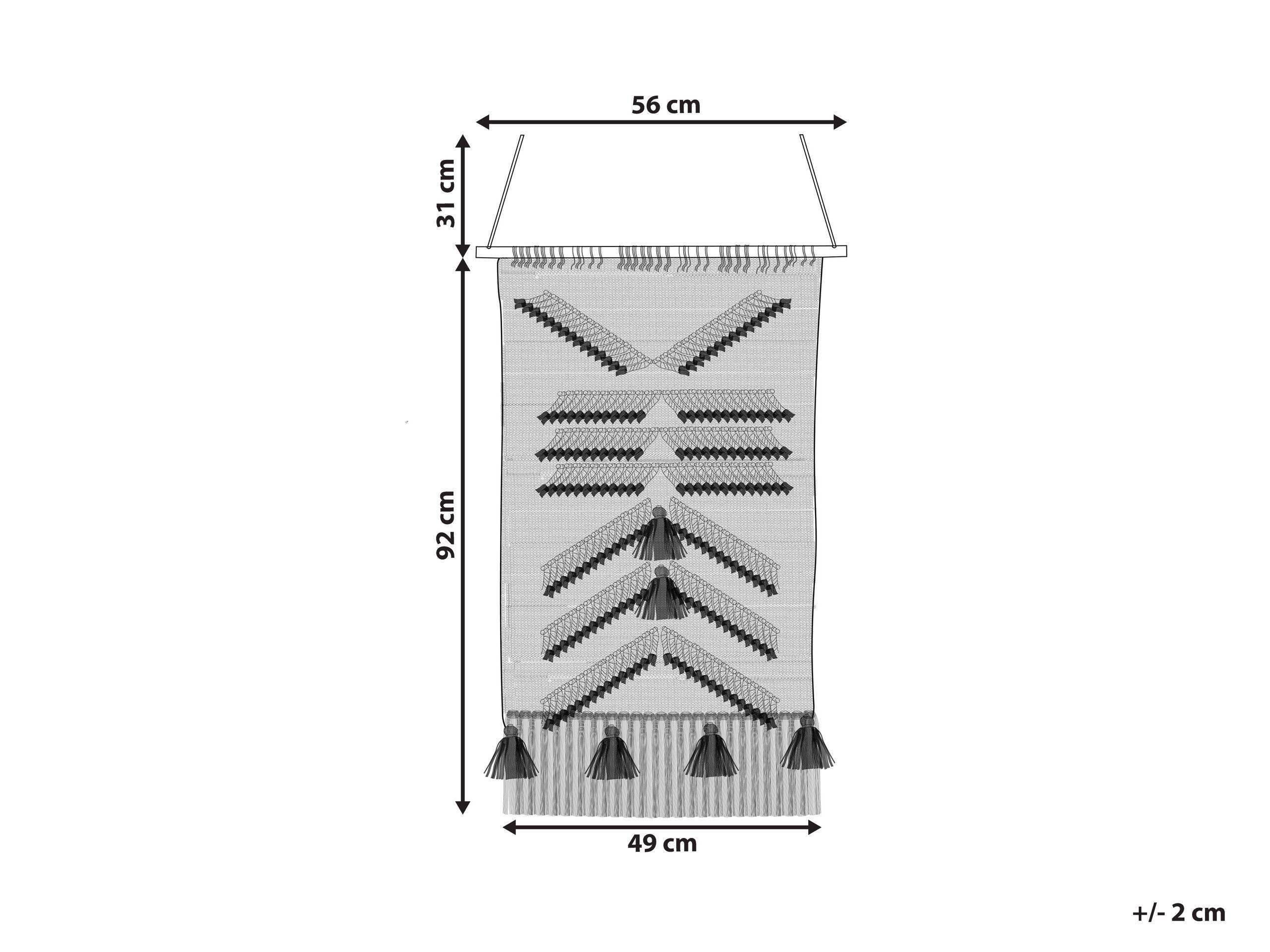 Beliani Wandbehang aus Baumwolle Boho PAKPATTAN  