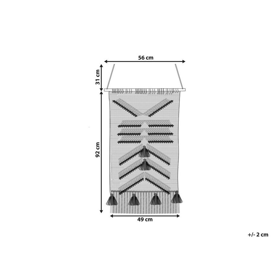 Beliani Decorazione da parete in tessuto en Cotone Boho PAKPATTAN  