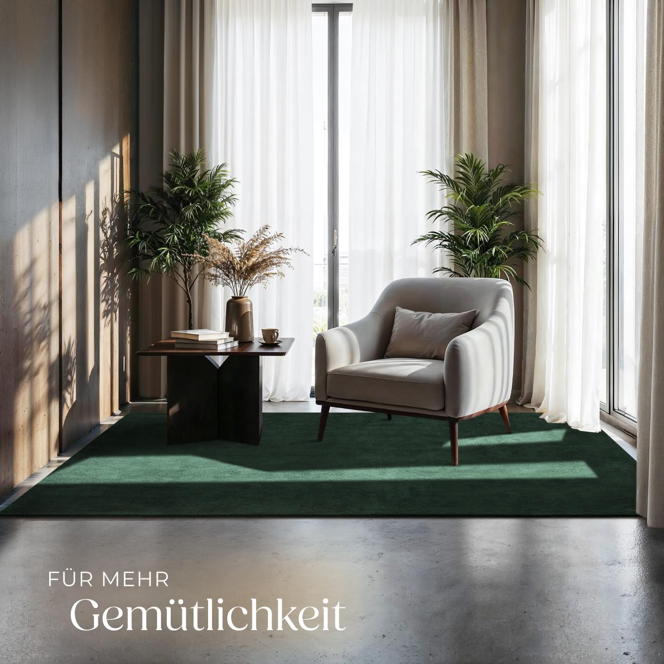 Tectake Kurzflorteppich Soft Zone verschiedene Größen und Farben flauschige Oberfläche  