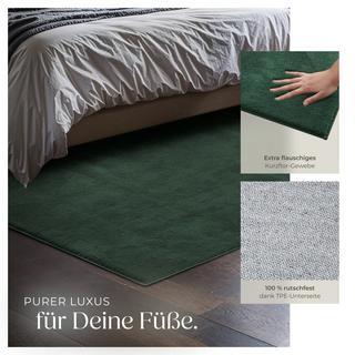 Tectake Kurzflorteppich Soft Zone verschiedene Größen und Farben flauschige Oberfläche  