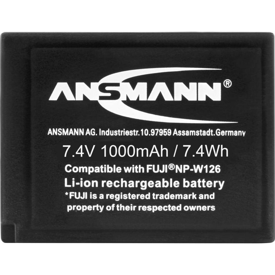 ANSMANN  NP-W126 Batteria ricaricabile fotocamera sostituisce la batteria originale (camera) NP-W126 7.4 V 1000 mAh 