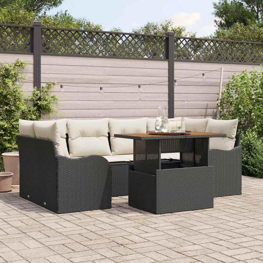VidaXL Ensemble de canapé de jardin poly rattan  
