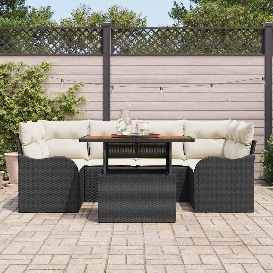 VidaXL Ensemble de canapé de jardin poly rattan  