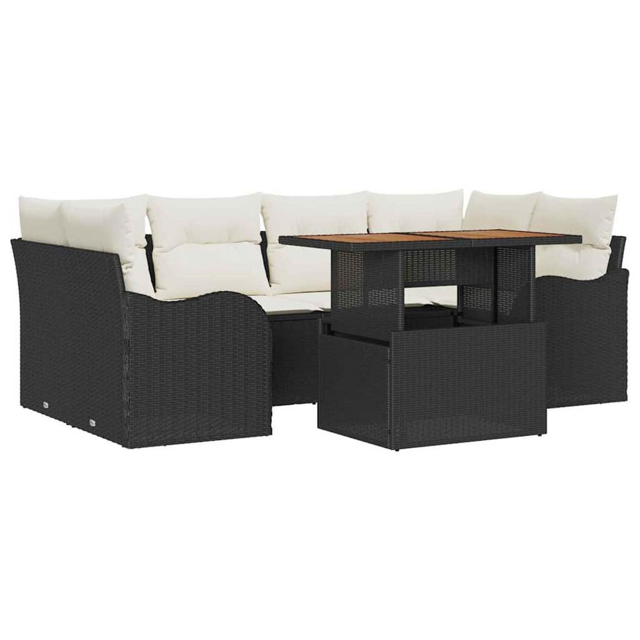 Ensemble de canapé de jardin poly rattan