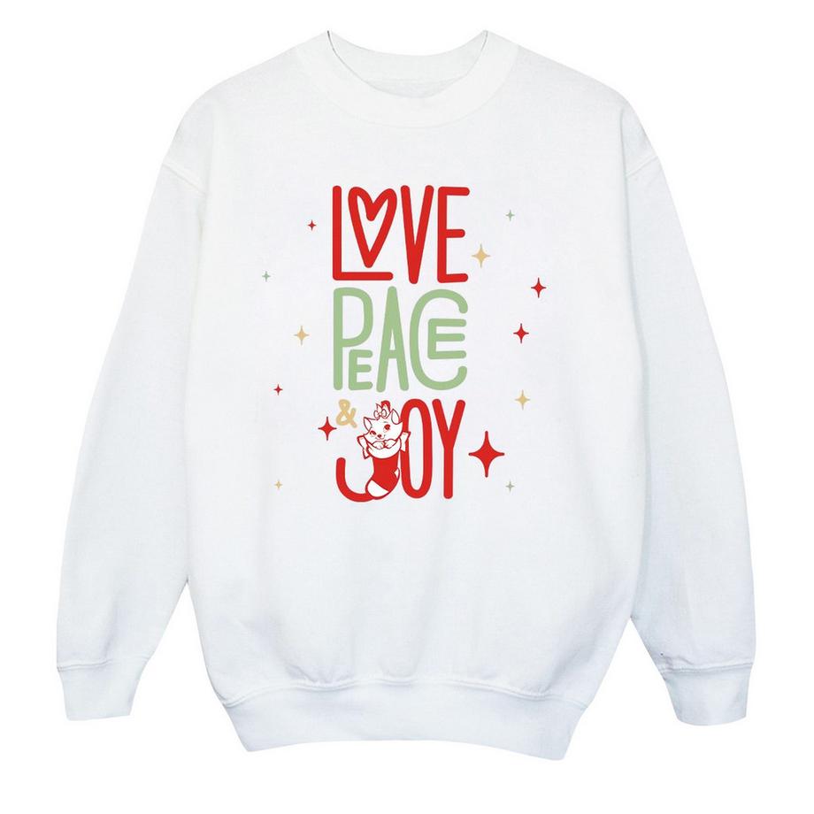 Disney  The Aristocats Love Peace Joy Sweatshirt 