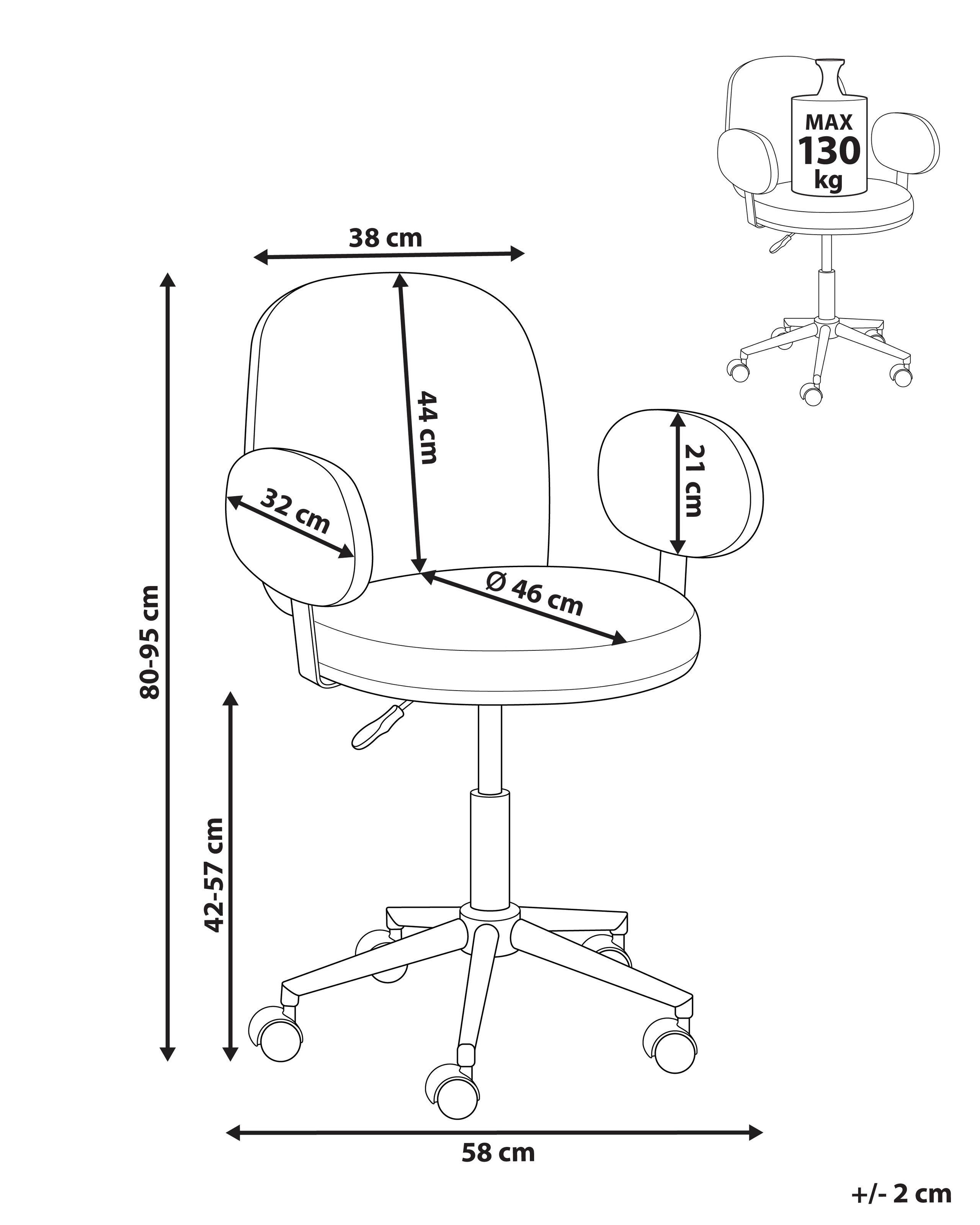 Beliani Bürostuhl aus Bouclé Modern MORAGA  