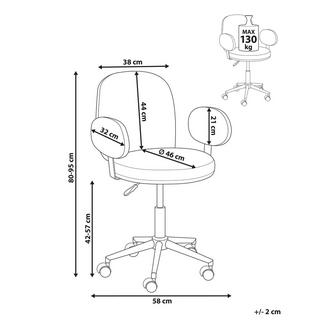 Beliani Chaise de bureau en Bouclé Moderne MORAGA  