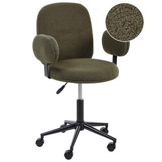Beliani Chaise de bureau en Bouclé Rétro MORAGA  