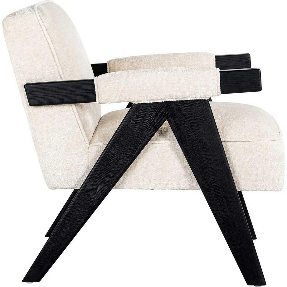 mutoni Fauteuil Cooper chenille blanc  