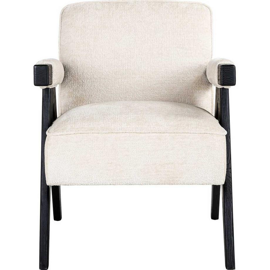 mutoni Fauteuil Cooper chenille blanc  