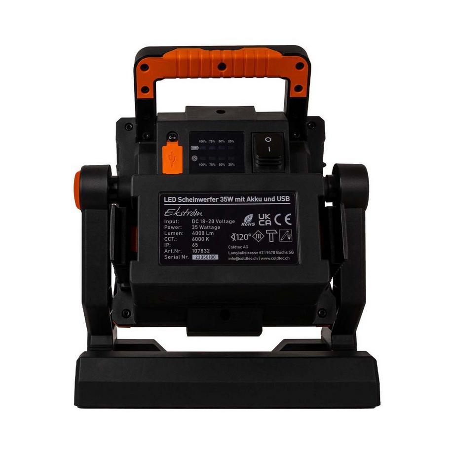 Ekström  Akku LED Scheinwerfer 35W mit USB 