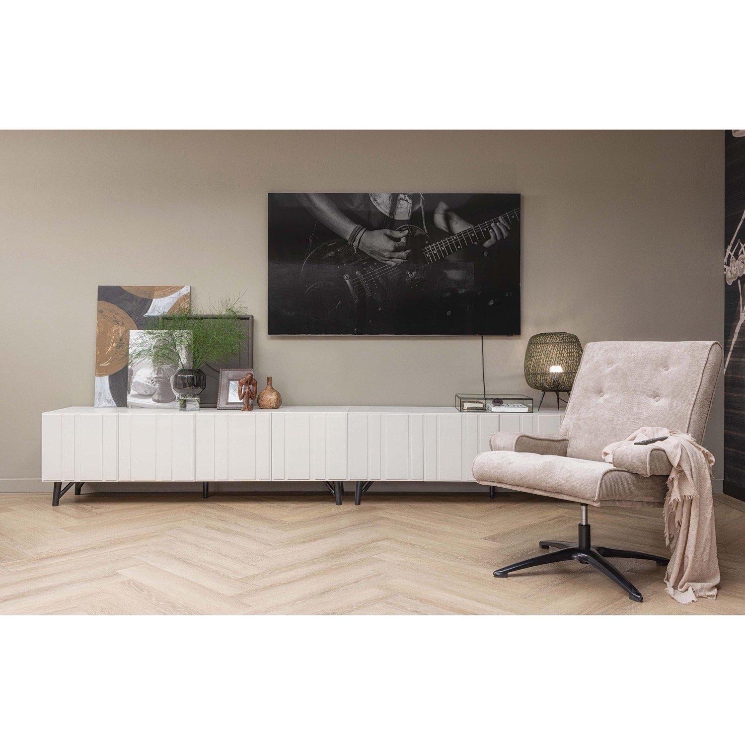 mutoni Fauteuil pivotant William naturel  