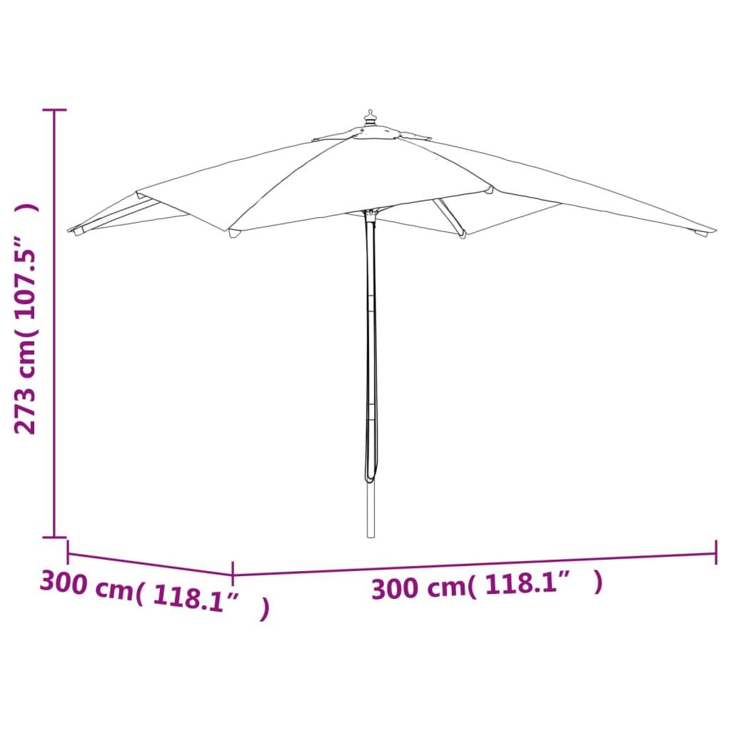 VidaXL Parasol de jardin  