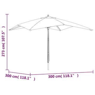 VidaXL Parasol de jardin  