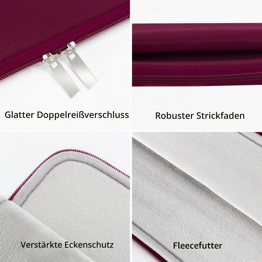 Only-bags.store Fodero per Laptop con Tasca Accessori con Cerniera  