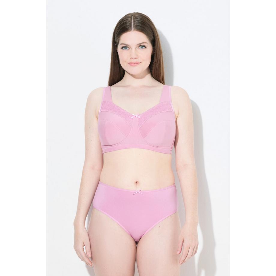 Ulla Popken Soutien-gorge de maintien sans armatures dentelle motif cœurs  