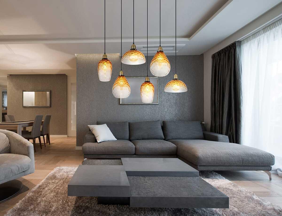 mutoni light Suspension Salvy métal noir mat 6xE27  