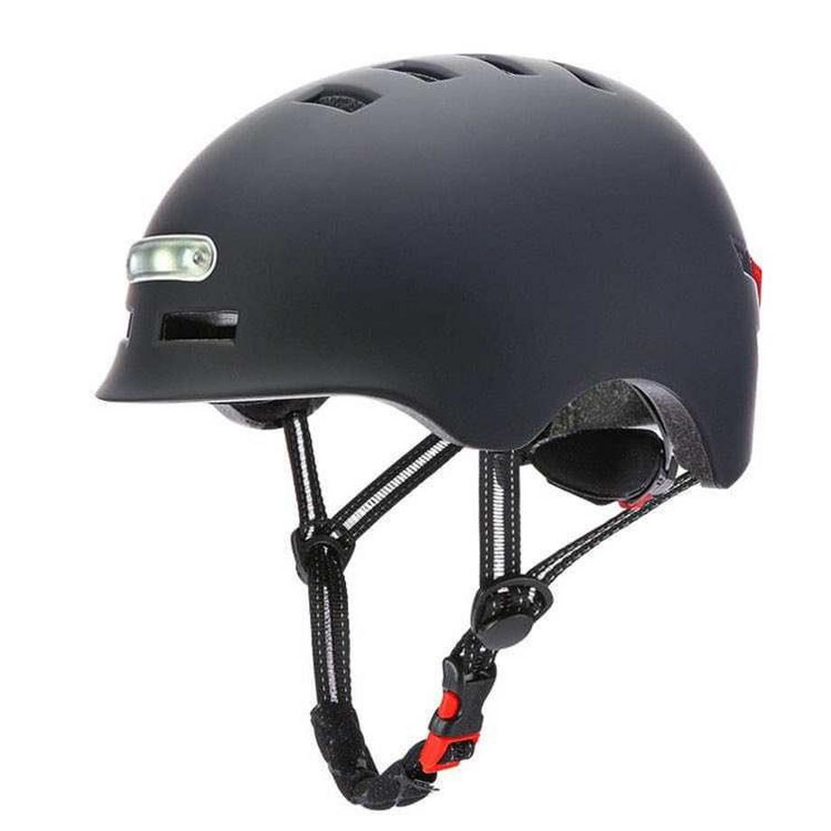 Casque LED pour trottinette électrique et scooter électrique, noir mat