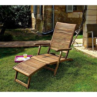 mutoni Chaise longue de jardin steamer chaise de jardin noemi bois  