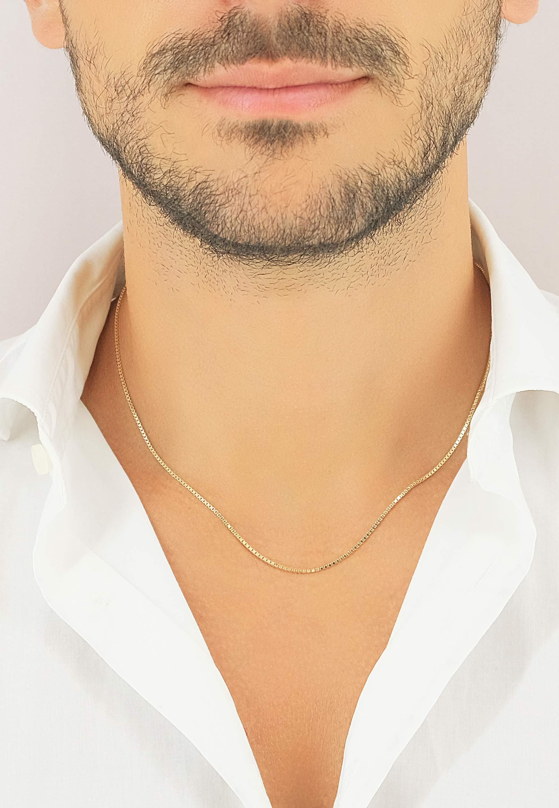 MUAU Schmuck  Collier Venezianer Gelbgold 585, 1.1mm, 36cm 