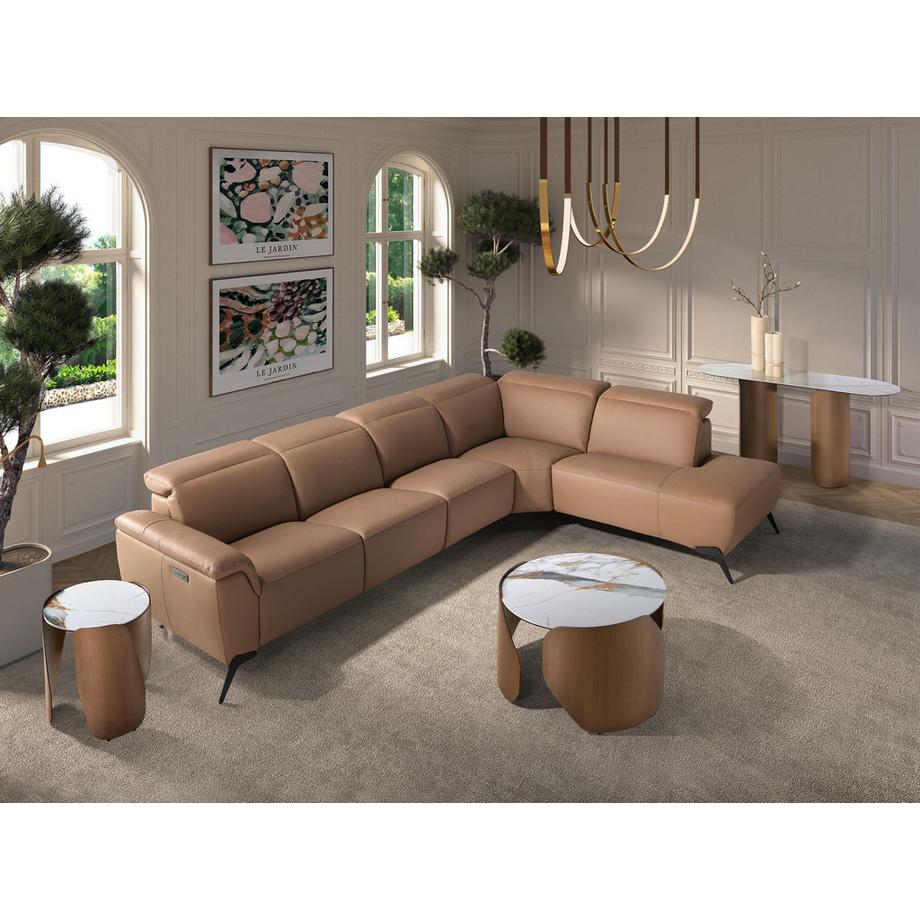 ANGEL CERDA Modulares Relax-Chaiselongue-Sofa rechts aus Leder  