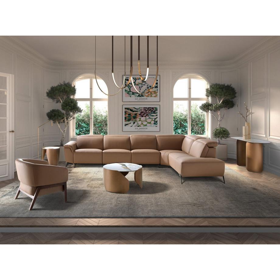 ANGEL CERDA Modulares Relax-Chaiselongue-Sofa rechts aus Leder  