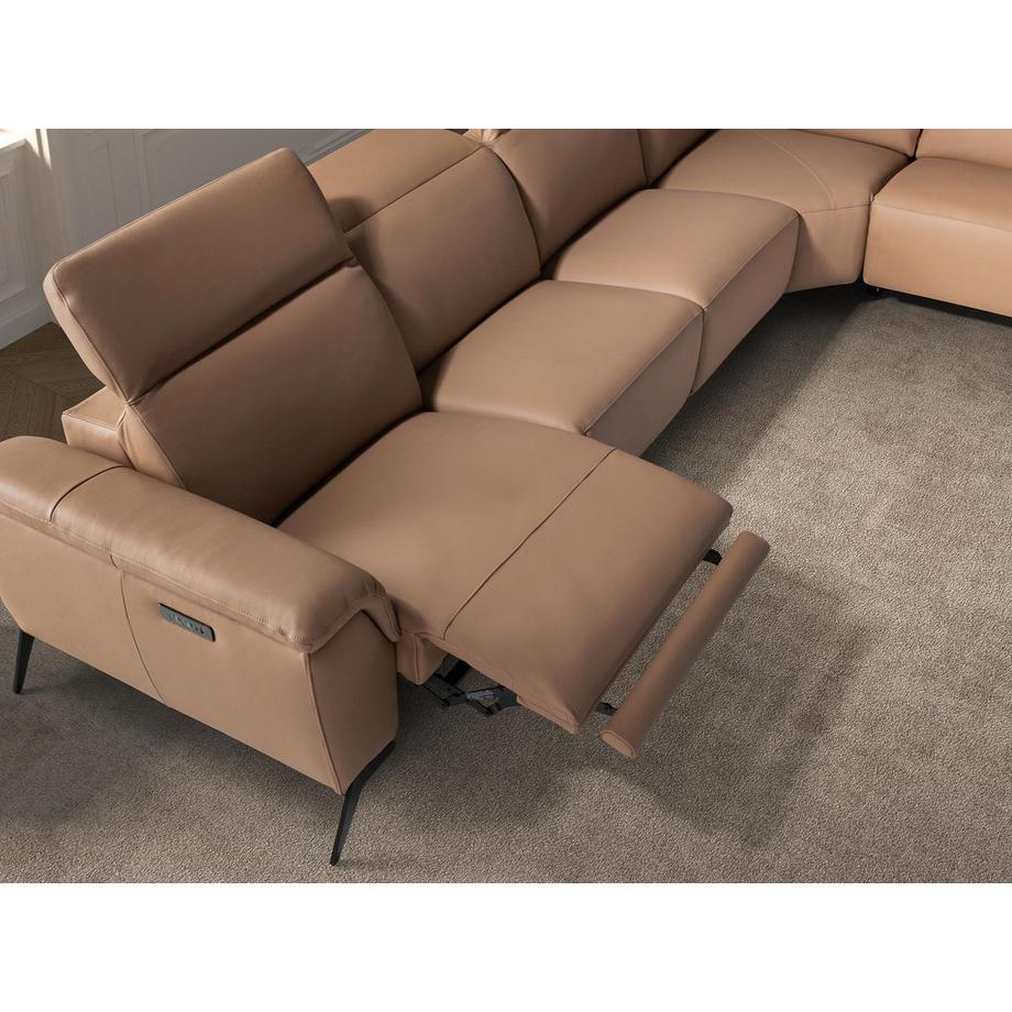 ANGEL CERDA Modulares Relax-Chaiselongue-Sofa rechts aus Leder  
