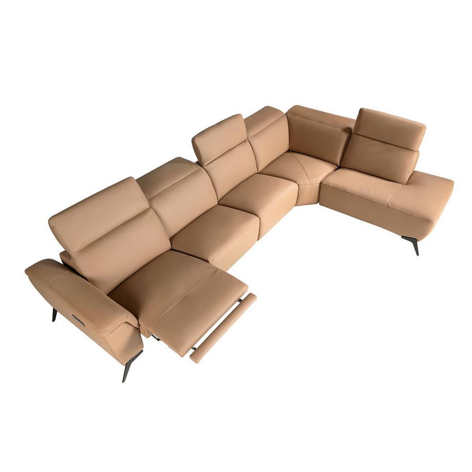 ANGEL CERDA Modulares Relax-Chaiselongue-Sofa rechts aus Leder  
