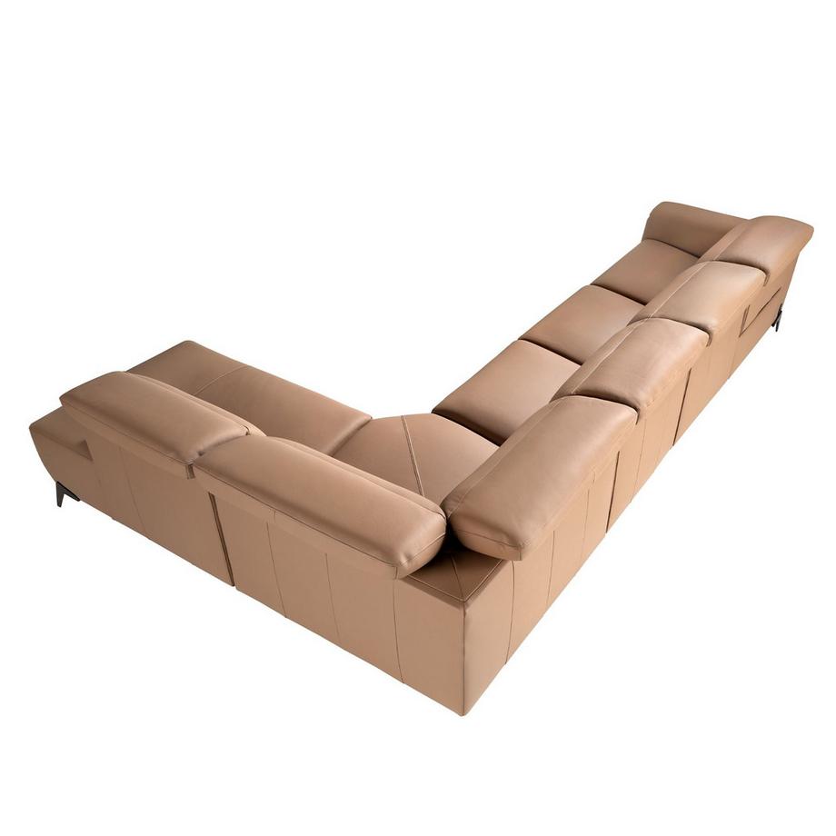 ANGEL CERDA Modulares Relax-Chaiselongue-Sofa rechts aus Leder  