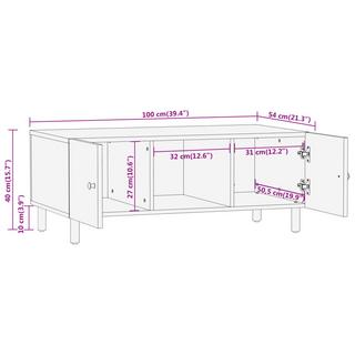 VidaXL Table basse bois d'acacia  