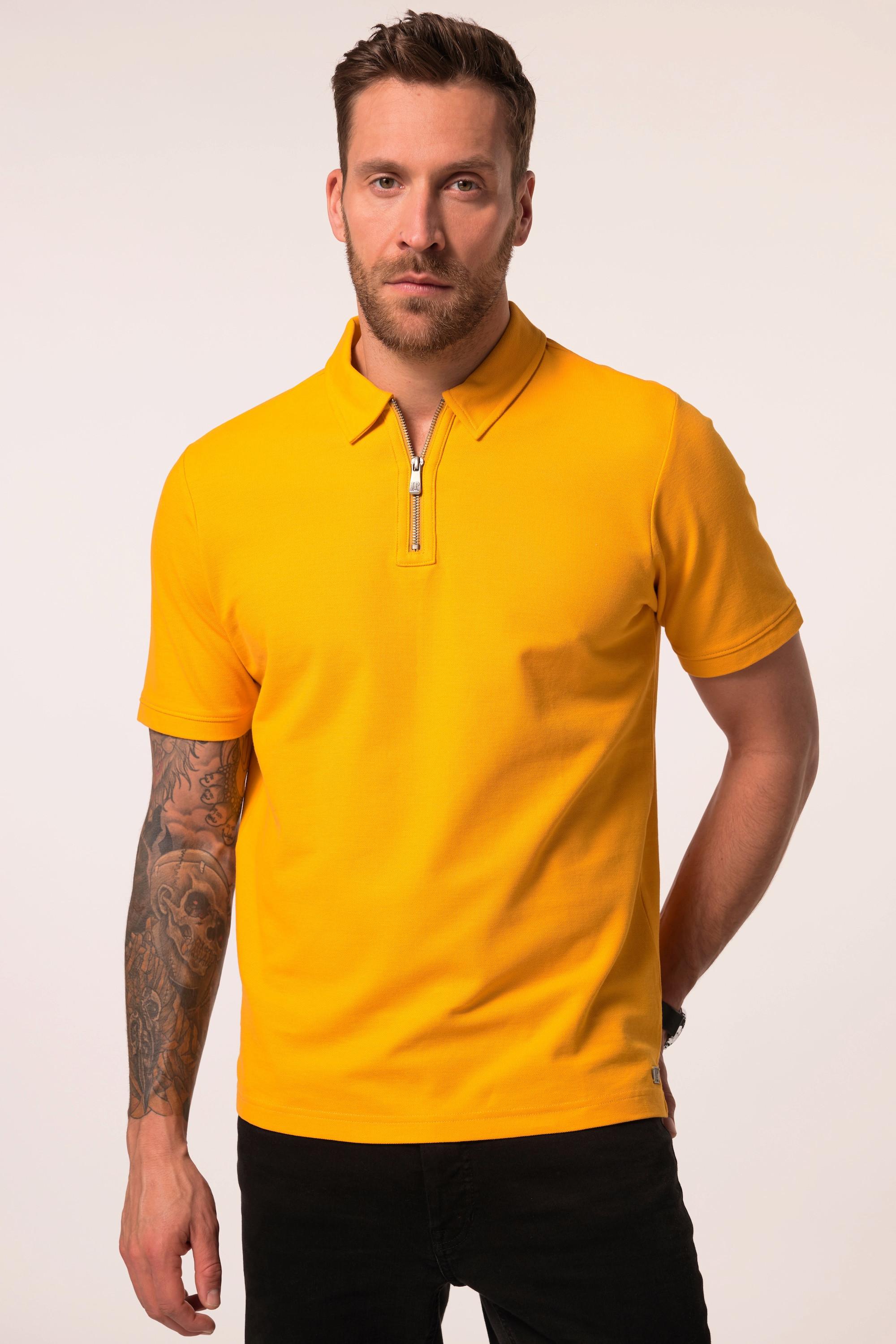 JP1880 Piqué Halbarm Poloshirt mit Zipper  