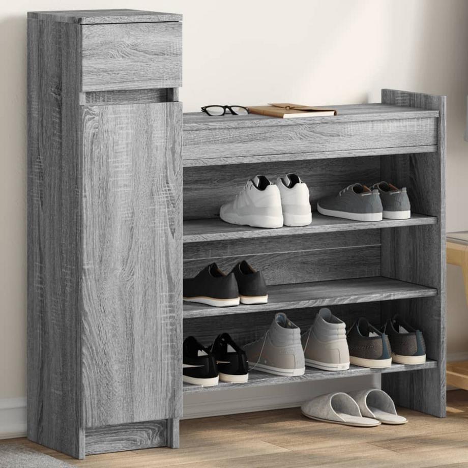 VidaXL Armoire à chaussures bois d'ingénierie  