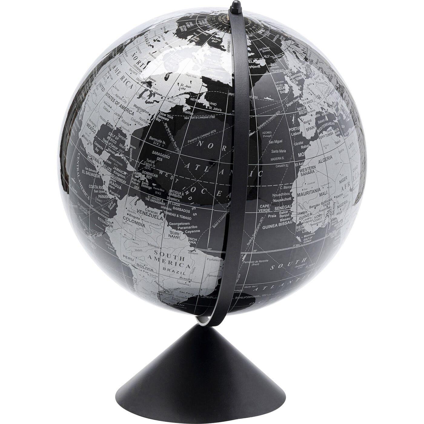 KARE Design Oggetto decorativo Globe Top nero 40  