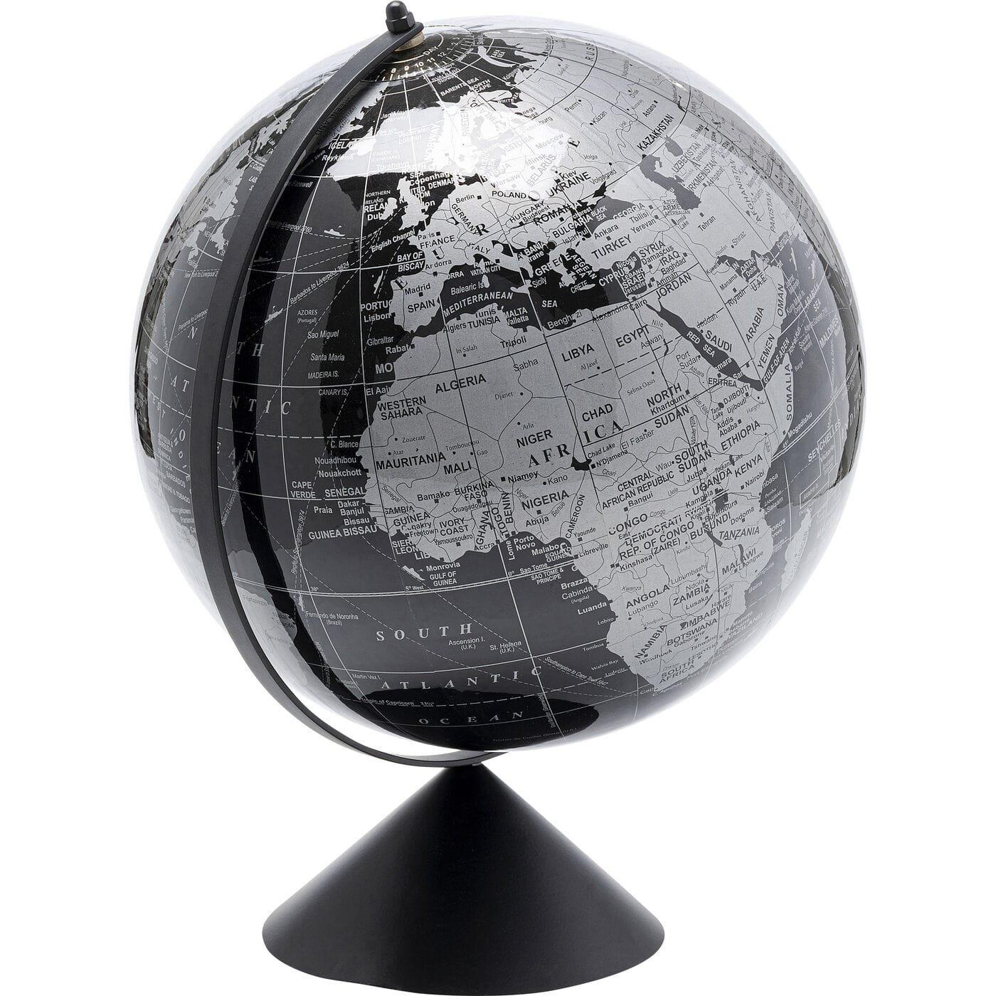 KARE Design Oggetto decorativo Globe Top nero 40  