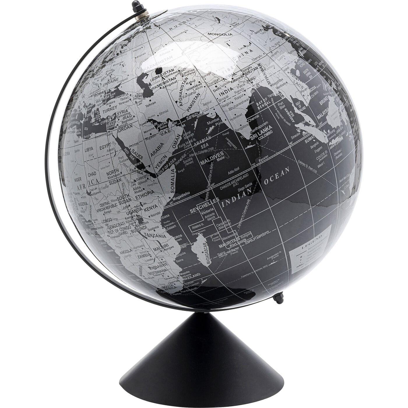 KARE Design Objet déco Globe Top noir 40  