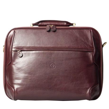 Maxwell Scott  Volterra - 17" Leder Laptoptasche 