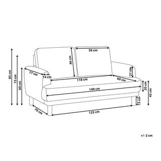 Beliani 2 Sitzer Sofa aus Cord Retro TUVE  