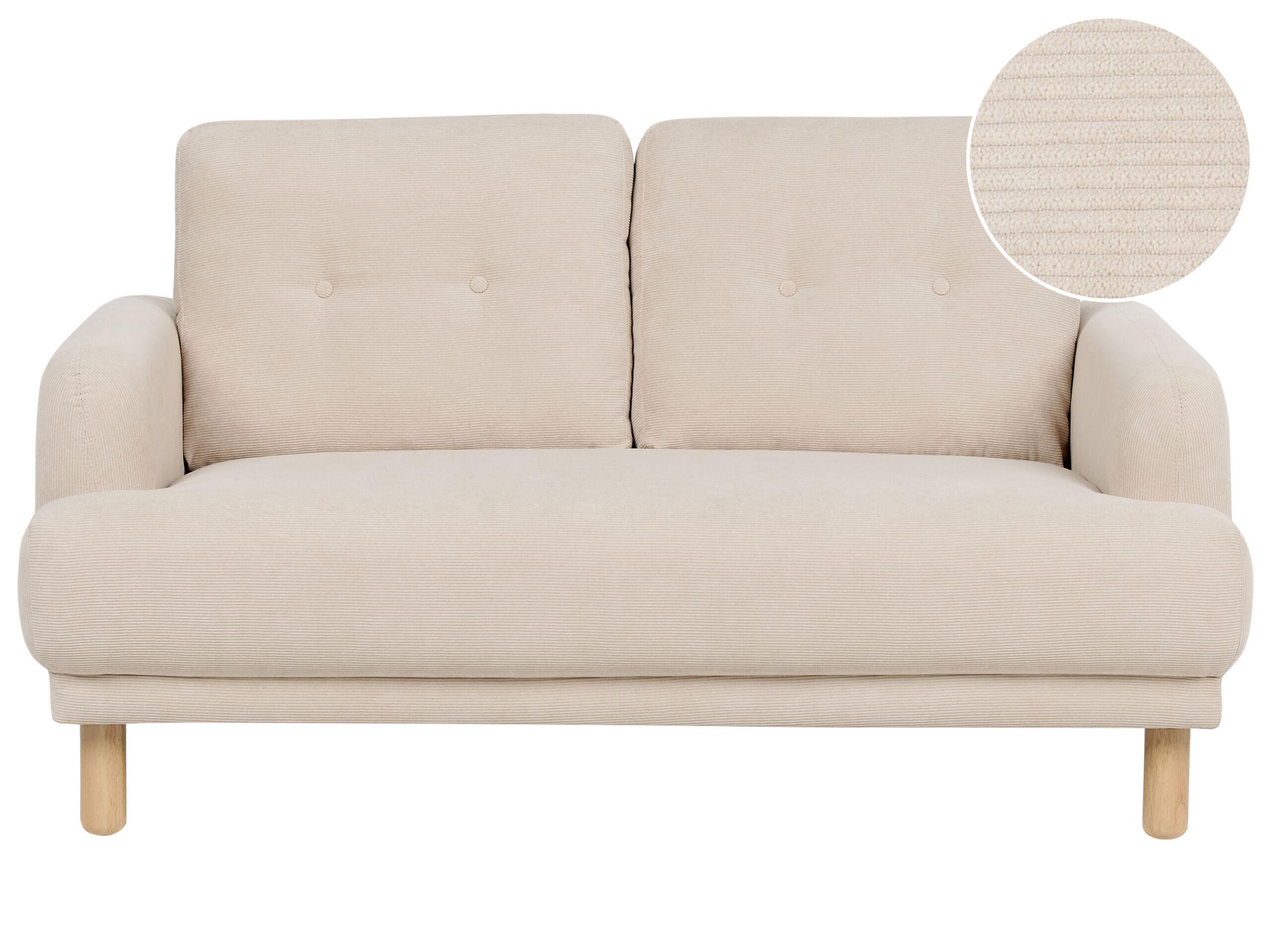 Beliani 2 Sitzer Sofa aus Cord Retro TUVE  