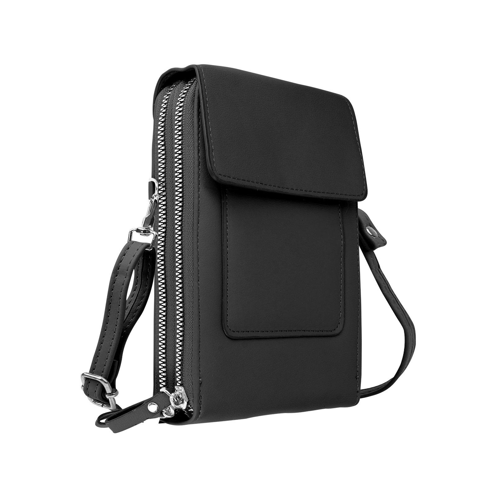 Avizar  Pochette multi-scomparto similpelle nera 