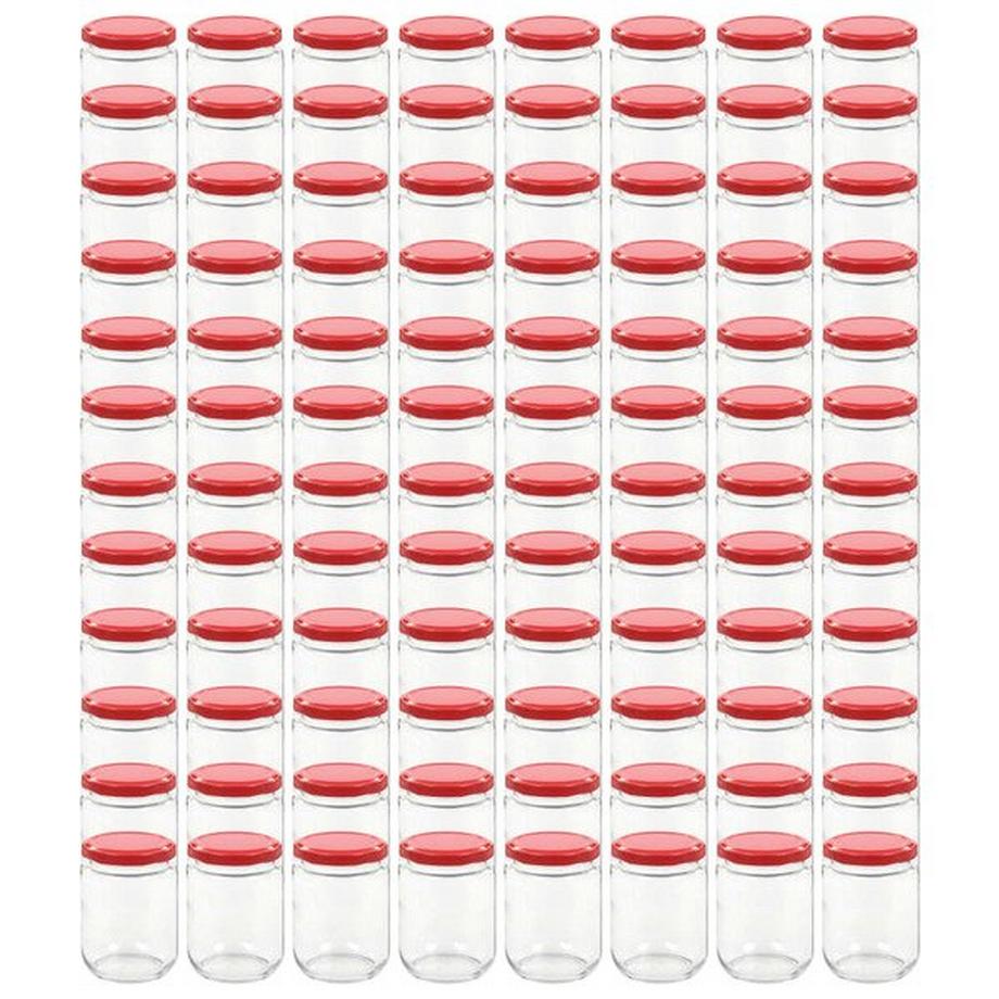 Pots à confiture couvercles 96 pcs verre verre