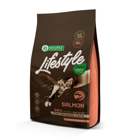 Nature's Protection Lifestyle  Grain Free pour chatons avec saumon 