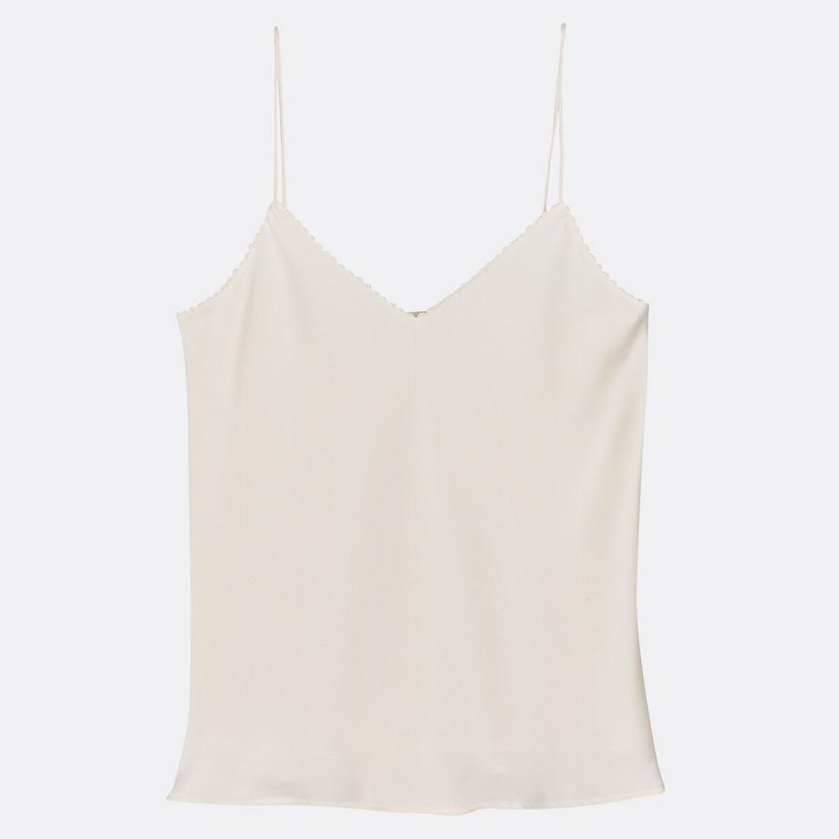 La Redoute Collections Satin V-Ausschnitt Top mit schmalen Trägern  