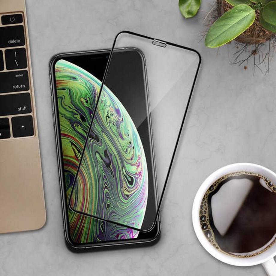 Avizar  Panzerglas Folie iPhone X/XS Schwarz 