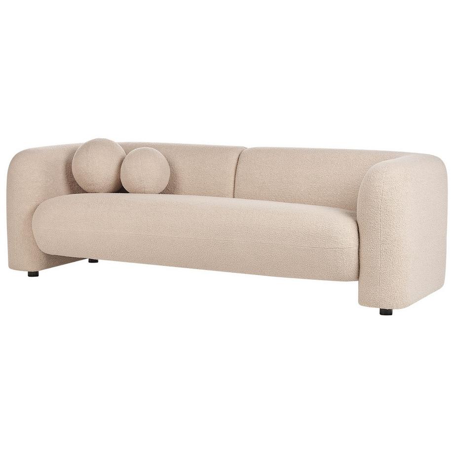 Beliani 5-Sitzer-Wohnzimmer Set aus Bouclé Retro LEIREN  