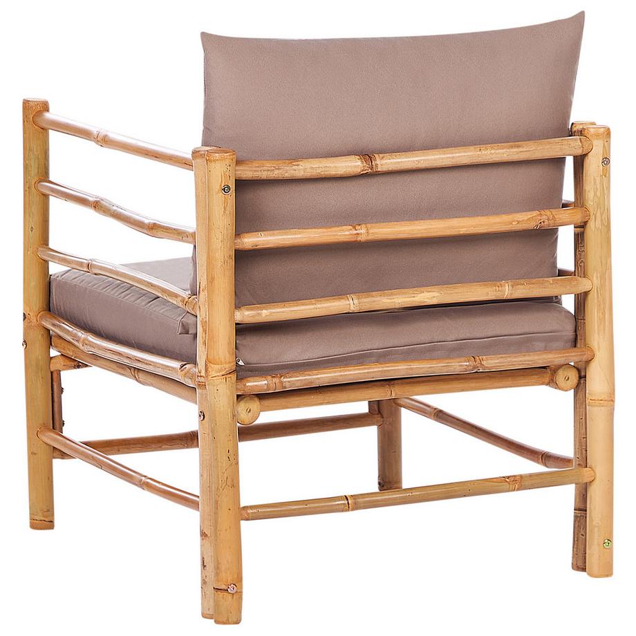 Beliani Lounge Set mit Tisch aus Bambusholz Boho CERRETO  