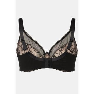 Ulla Popken  Reggiseno con ferretto, pizzo, mesh e coppa C-D 