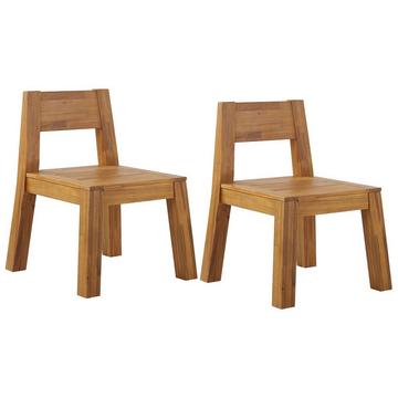 Set mit 2 Stühlen aus Akazienholz Klassisch LIVORNO