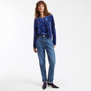 La Redoute Collections  Langärmelige Bluse mit rundem Ausschnitt und Blumenmuster 