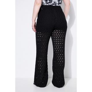 Studio Untold Pantalon Jambe Droite Maille Ajourée  