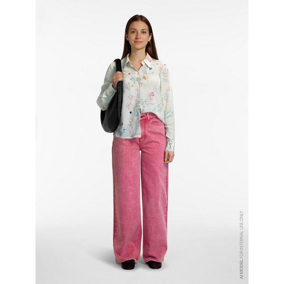 VILA Jean Taille Haute Large  